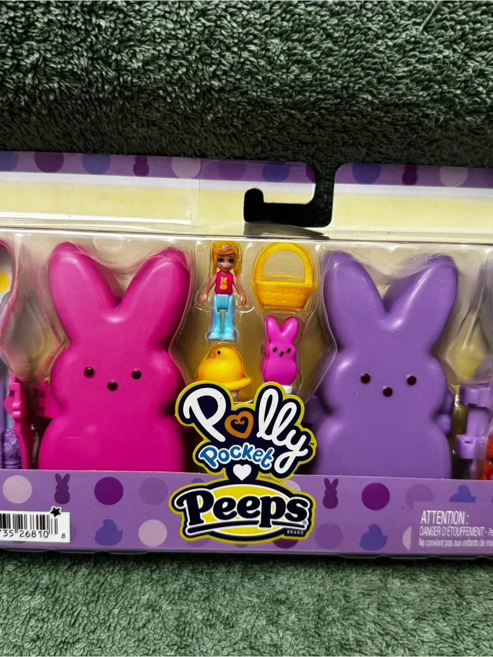 Polly Pocket and Peeps Pink & Purple Bunny Playset
